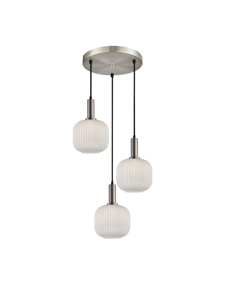 Triple pendant lamps - Italux Penzi Pendant 3xE27 Silver PND-31981-3S-SC-WH - product kolory-swiatla.pl 1
