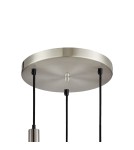 Italux Penzi Wisząca 3xE27 Srebrny PND-31981-3S-SC-WH
