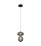 Single pendant lamps - Italux Nico LED Pendant 3000K 236lm Black, antique brass, gold PND-8545-2B-AB-SG - product 1