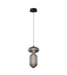 Single pendant lamps - Italux Nico LED Pendant 3000K 294lm Black, antique brass, gold PND-8545-2A-AB-SG - product 1