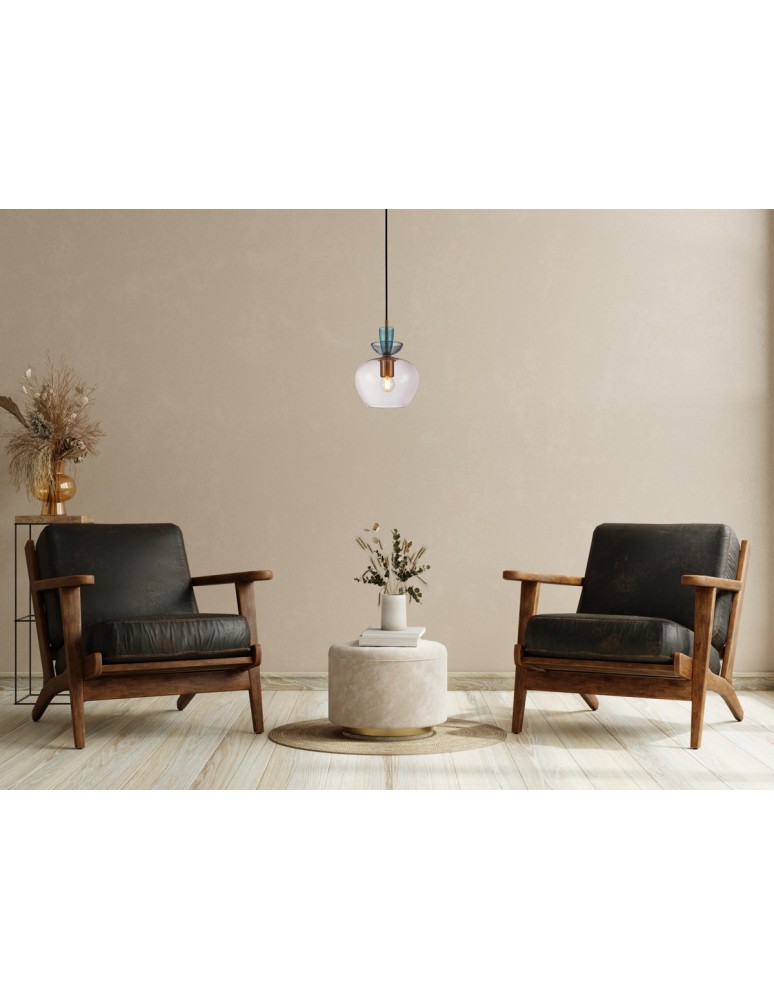 Single pendant lamps - Italux Fanda Pendant 1xE27 Gold PND-31882-1-GD-PK - product kolory-swiatla.pl 2