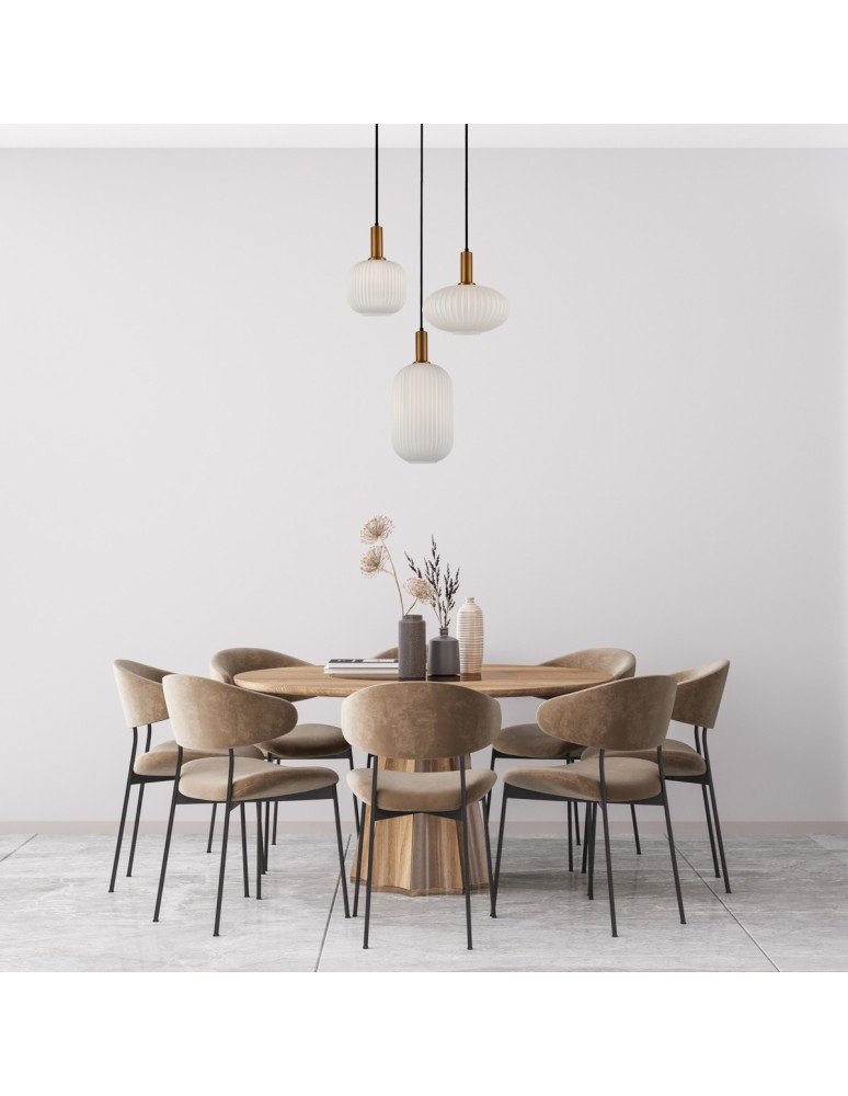 Triple pendant lamps - Italux Della Pendant 3xE27 Gold PND-31982-3-GD - product kolory-swiatla.pl 2