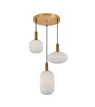 Triple pendant lamps - Italux Della Pendant 3xE27 Gold PND-31982-3-GD - product 1