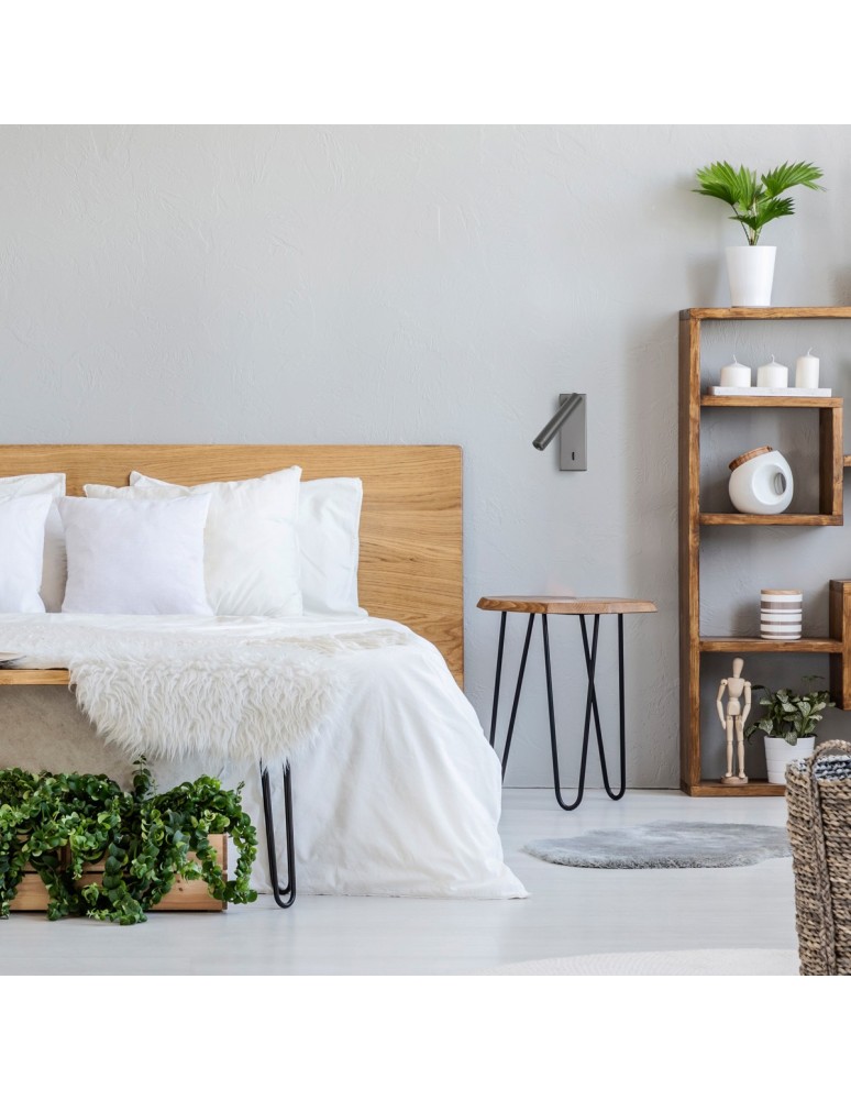 Wall lamps for bedrooms - Italux Cali Wall lamp 3000K 153lm Grey WL-21017-GR - product kolory-swiatla.pl 2