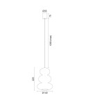 Single pendant lamps - Argon ORLANDO 8825 GU10 (light source not included) / 230V glass, painted steel - product 13