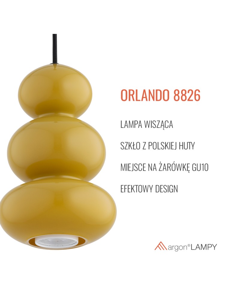 Argon ORLANDO 8826  GU10 (nie zawiera źródła światła) / 230V szkło, stal lakierowana