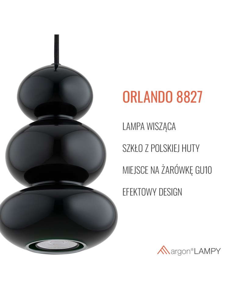 Argon ORLANDO 8827 GU10 (nie zawiera źródła światła) / 230V szkło, stal lakierowana Argon ORLANDO 8827 GU10 (nie zawiera źródła światła) / 230V szkło, stal lakierowana