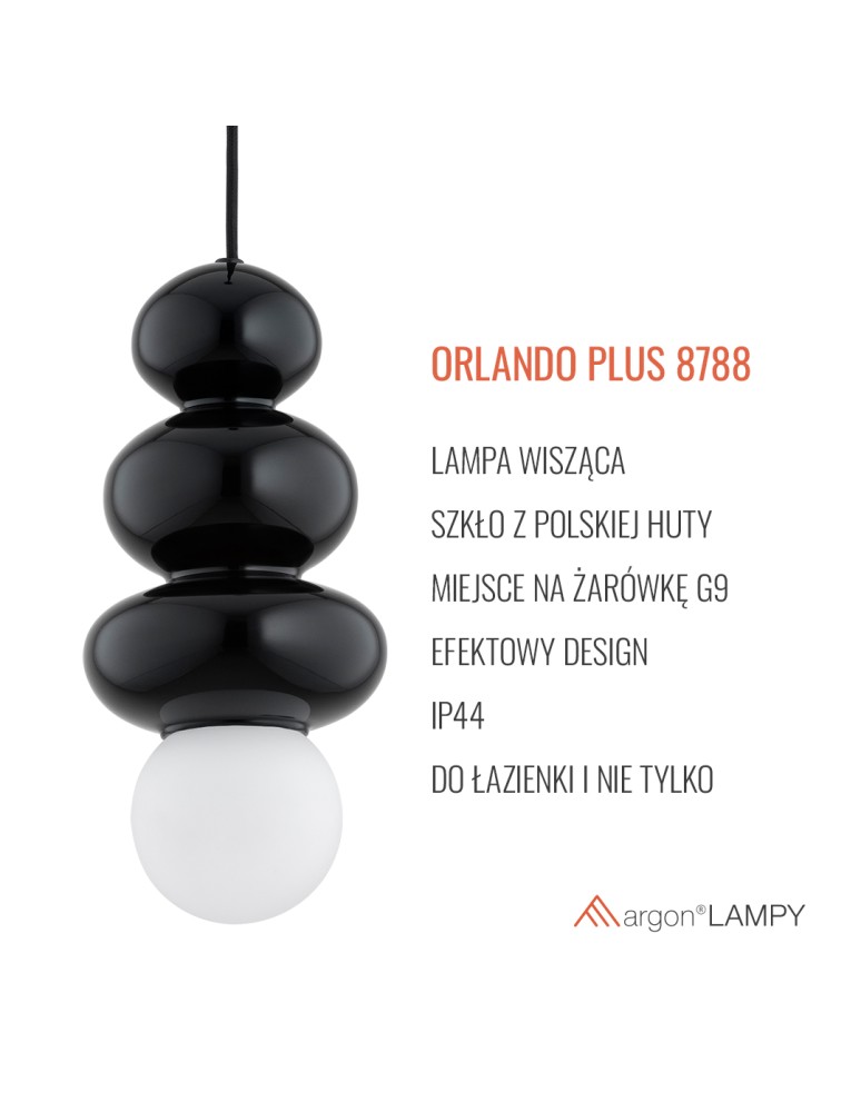 Single pendant lamps - Argon ORLANDO PLUS 8788 G9 (light source not included) / 230V glass, lacquered steel - product kolory-swiatla.pl 11