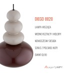 Argon DIEGO 8820  GU10 (nie zawiera źródła światła) / 230V szkło, stal lakierowana