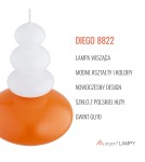 Argon DIEGO 8822  GU10 (nie zawiera źródła światła) / 230V szkło, stal lakierowana