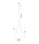 Single pendant lamps - Argon DIEGO 8823 GU10 (light source not included) / 230V glass, painted steel - product 12