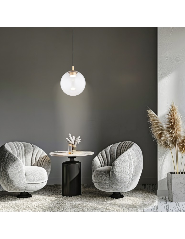 Pendant lamps spheres - Argon SACRAMENTO 8828 GX53 (8W bulb is a complimentary item - included) / 230V 2700K glass, lacquered steel - product kolory-swiatla.pl 4