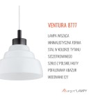 Single pendant lamps - Argon VENTURA 8777 E27 (light source not included) / 230V glass, brushed lacquered steel - product 8