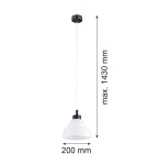 Argon VENTURA 8777  E27 (nie zawiera źródła światła) / 230V szkło, stal lakierowana szczotkowana