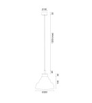 Argon VENTURA 8777  E27 (nie zawiera źródła światła) / 230V szkło, stal lakierowana szczotkowana