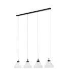 Pendant lamps on a strip - Argon VENTURA 1860 E27 (light source not included) / 230V glass, brushed lacquered steel - product 1