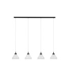 Pendant lamps on a strip - Argon VENTURA 1860 E27 (light source not included) / 230V glass, brushed lacquered steel - product 4