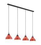 Pendant lamps on a strip - Argon VENTURA 1859 E27 (light source not included) / 230V glass, brushed lacquered steel - product 1