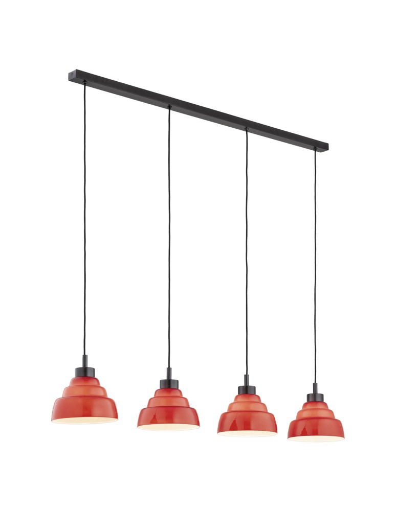 Pendant lamps on a strip - Argon VENTURA 1859 E27 (light source not included) / 230V glass, brushed lacquered steel - product kolory-swiatla.pl 1