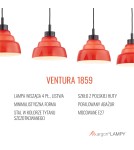 Argon VENTURA 1859  E27 (nie zawiera źródła światła) / 230V szkło, stal lakierowana szczotkowana