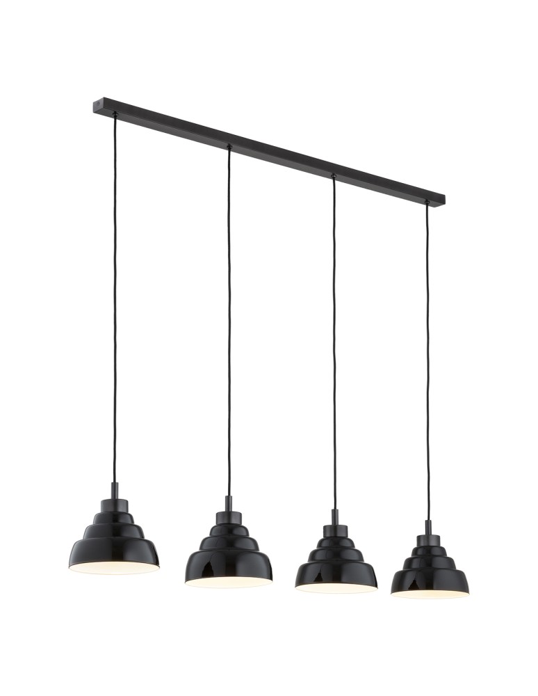 Pendant lamps on a strip - Argon VENTURA 1858 E27 (light source not included) / 230V glass, brushed lacquered steel - product kolory-swiatla.pl 1