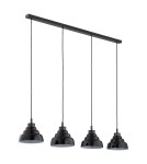 Pendant lamps on a strip - Argon VENTURA 1858 E27 (light source not included) / 230V glass, brushed lacquered steel - product 2