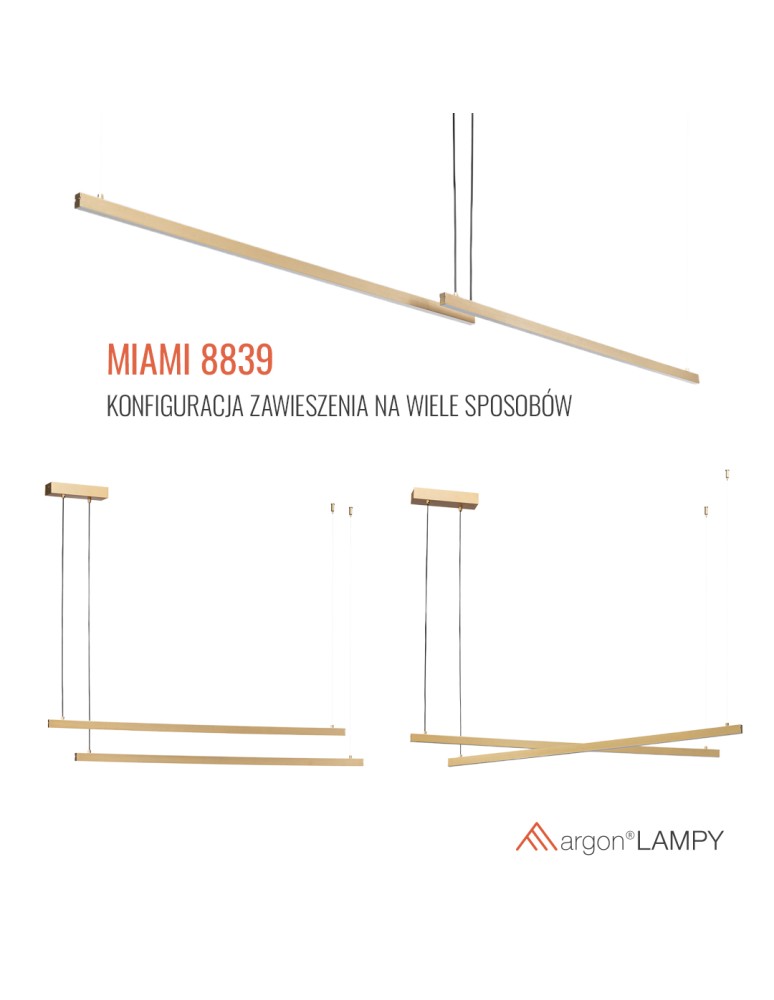 Pendant lamps over the island - Argon MIAMI 8839 LED (integrated) 230V / 3000 K lacquered steel - product kolory-swiatla.pl 12