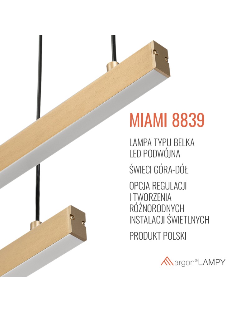 Pendant lamps over the island - Argon MIAMI 8839 LED (integrated) 230V / 3000 K lacquered steel - product kolory-swiatla.pl 16
