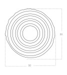 Azzardo NESTOR TOP 30 BK Dymiony Transparentny/Czarny Mat 1xLED Kinkiet Designerski AZ5831