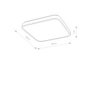 LED Plafonds - Nowodvorski AGNES SQUARE LED PRO Ceiling Lamps Plafond Max power 16W LED IP44 3000K White 10989 - product 6