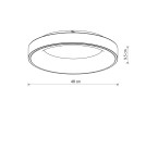 LED ceiling lamps - Nowodvorski NIKKI ROUND LED Ceiling Lamps Plafond Max power 48W LED 4000K Black 11211 - product 5