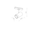 Magnetic rail lamps - Nowodvorski UT-LVM LED SPOT 12W Rail systems 1-circuit low voltage 48V UT- LVM LED lamps Max power 12W LED 4000K Black. - product 7