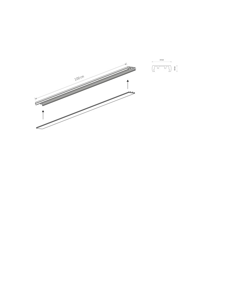 Magnetic rails - Nowodvorski UT-LVM TRACK 1M Rail Systems 1-circuit low voltage 48V UT- LVM Surface-mounted Rail Black 11320 - product kolory-swiatla.pl 6