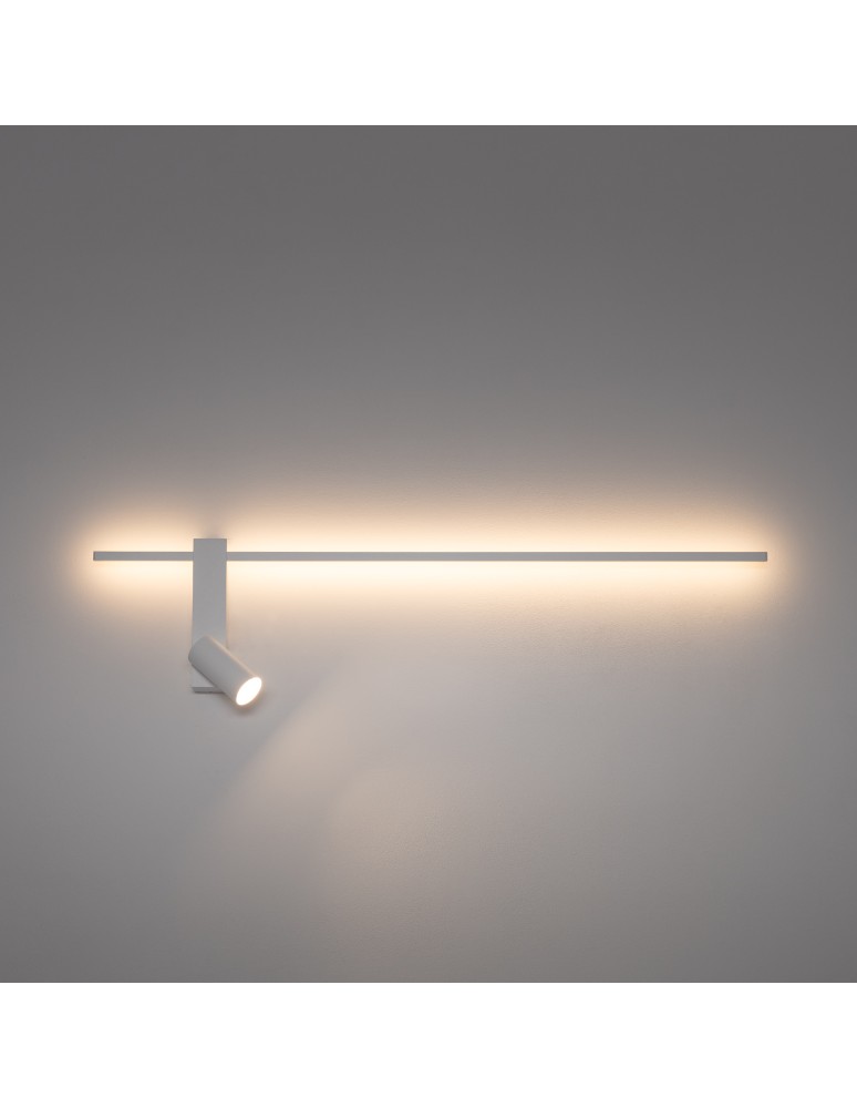 Wall lamps for bedrooms - Nowodvorski EASY LED LEFT Wall mounted Adjustable with switch Max power 1x10W only LED, 1x11W LED GU10 R35, LED 3000K White 115 - product kolory-swiatla.pl 4