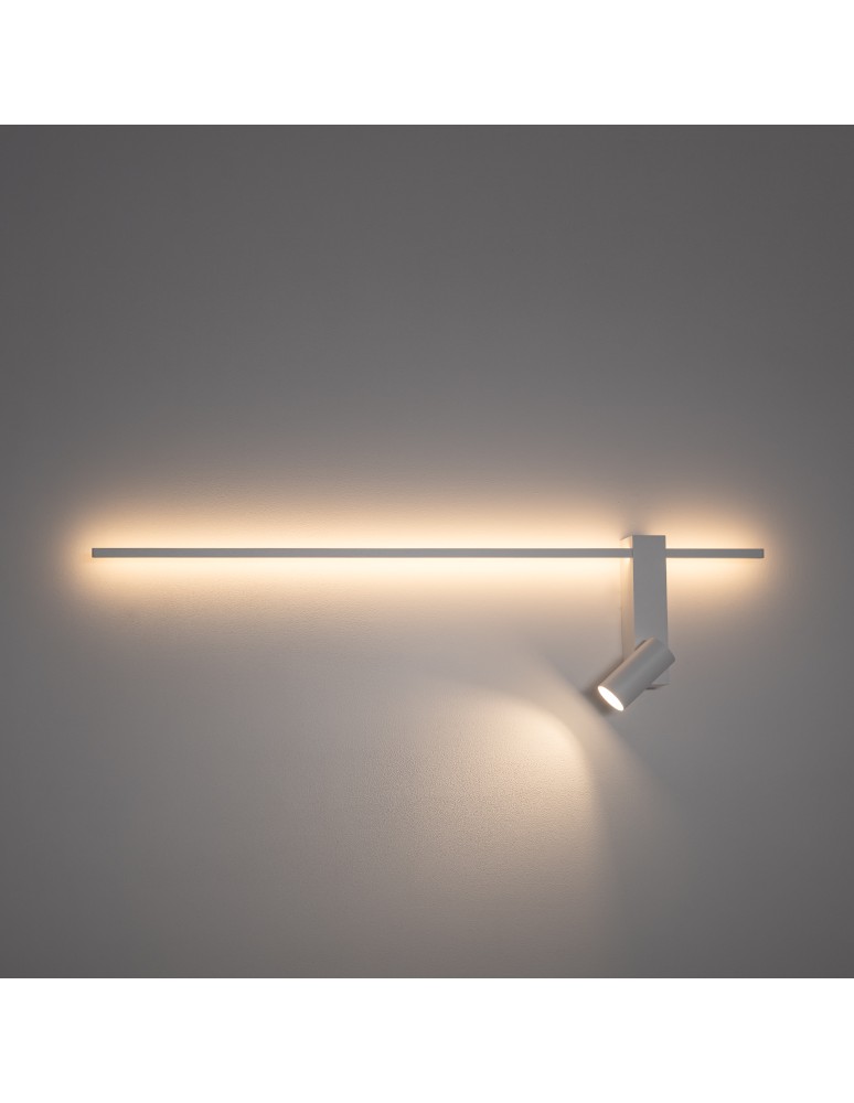 Wall lamps for bedrooms - Nowodvorski EASY LED RIGHT Wall mounted Adjustable with on/off switch Max power 1x10W only LED, 1x11W LED GU10 R35, LED 3000K Wh - product kolory-swiatla.pl 4