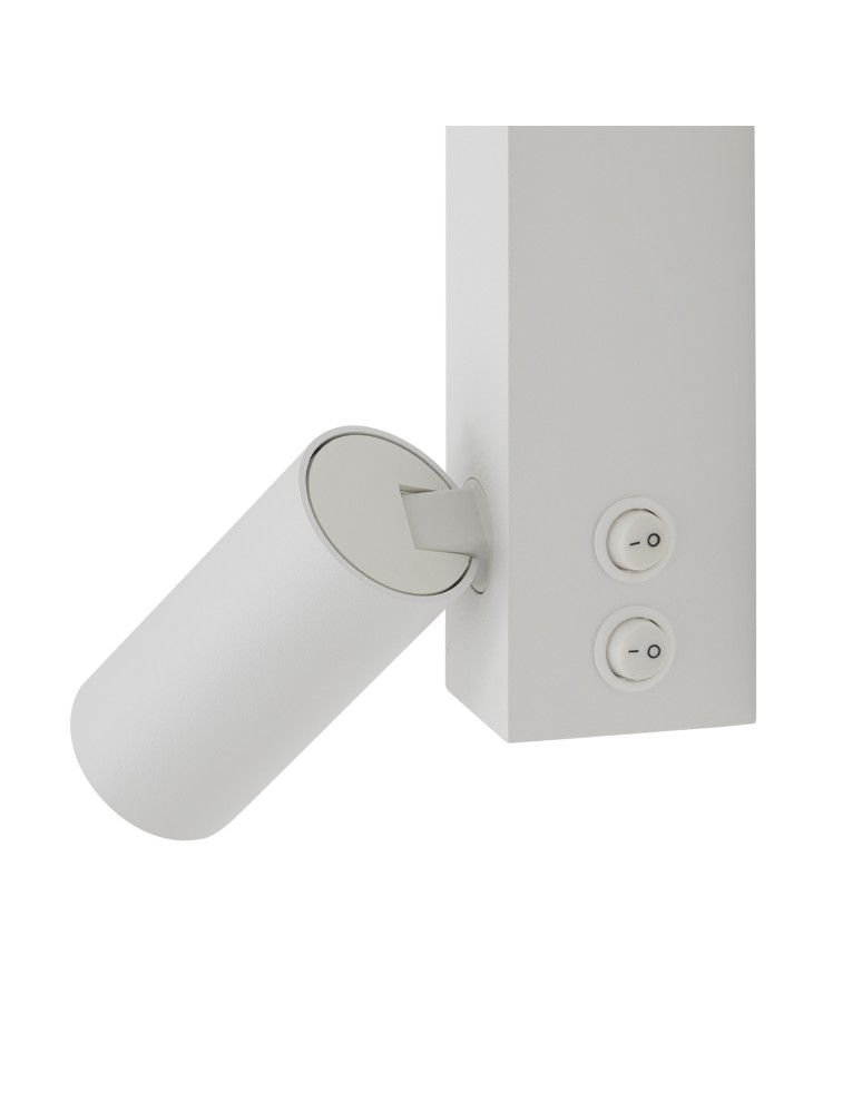 Wall lamps for bedrooms - Nowodvorski EASY LED RIGHT Wall mounted Adjustable with on/off switch Max power 1x10W only LED, 1x11W LED GU10 R35, LED 3000K Wh - product kolory-swiatla.pl 5