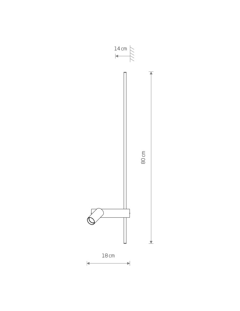 Wall lamps for bedrooms - Nowodvorski EASY LED RIGHT Wall mounted Adjustable with on/off switch Max power 1x10W only LED, 1x11W LED GU10 R35, LED 3000K Wh - product kolory-swiatla.pl 7