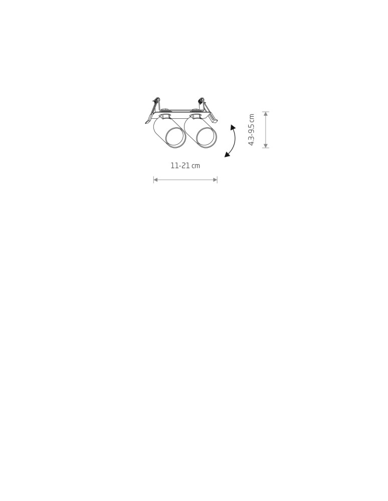 Nowodvorski FOURTY SURFACE  Reflektor/Spot Max moc 10W only LED GU10 R35  Silk gray 11444