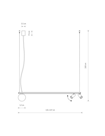 Nowodvorski FOURTY  Lampy sufitowe Lampy wiszące Max moc 10W only LED GU10 R35, G9  Biały 11445 - produkt 2