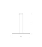 Pendant lamps over the island - Nowodvorski BAR LED S Ceiling Lights Linear Max power 27W LED 3000K White 11583 - product 6