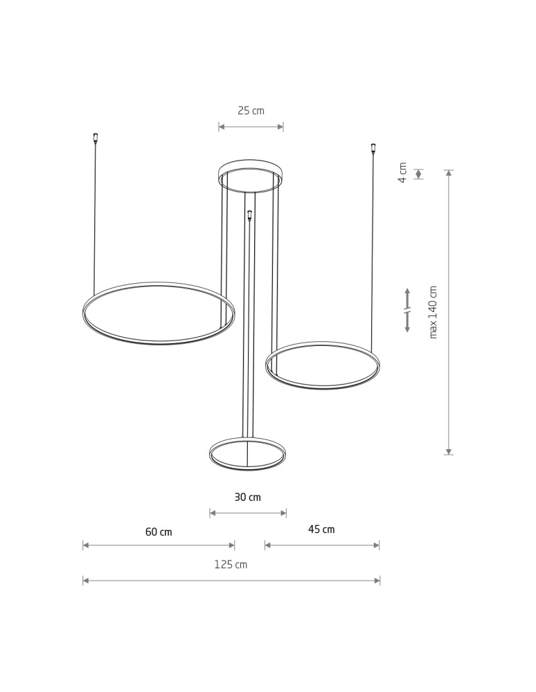 Nowodvorski CIRCOLO LED  Lampy sufitowe Lampy wiszące Max moc 45W LED  3000K Biały 11602