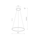 Nowodvorski CIRCOLO LED M  Lampy sufitowe Lampy wiszące Max moc 21W LED  3000K Biały 11604