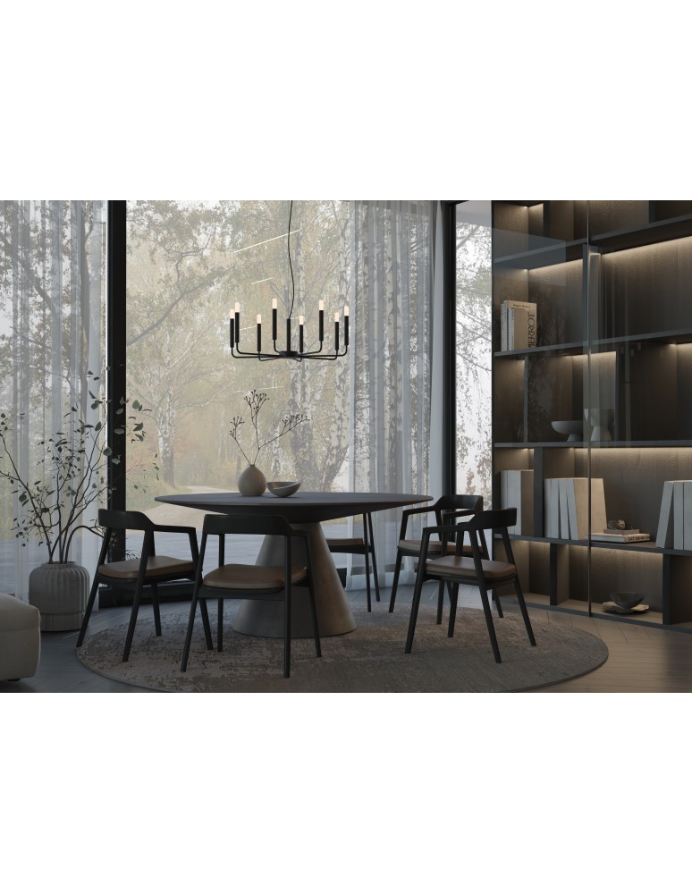 Modern chandeliers - Nowodvorski ORTO Ceiling Lamps Chandelier Max wattage 10W only LED E14 Black 11460 - product kolory-swiatla.pl 3