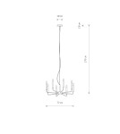 Nowodvorski ORTO  Lampy sufitowe Żyrandol Max moc 10W only LED E14  Silk gray 11461