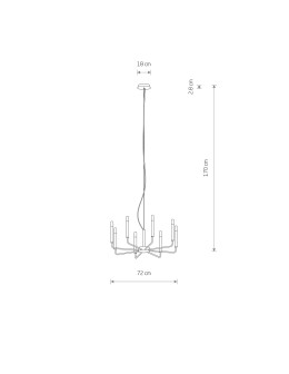 Nowodvorski ORTO Ceiling Lamps Chandelier Max power 10W only LED E14 Silk gray 11461 - product 2