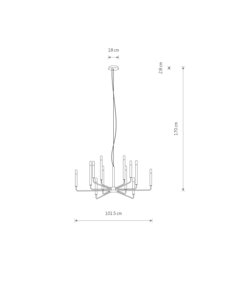 Nowodvorski ORTO A  Lampy sufitowe Żyrandol Max moc 10W only LED E14  Silk gray 11463