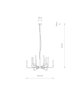 Nowodvorski ORTO A Ceiling Lamps Chandelier Max power 10W only LED E14 Silk gray 11463 - product 2