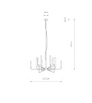 Nowodvorski ORTO A  Lampy sufitowe Żyrandol Max moc 10W only LED E14  Czarny 11462