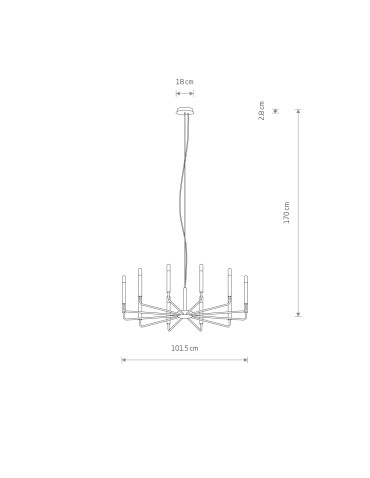 Nowodvorski ORTO B  Lampy sufitowe Żyrandol Max moc 10W only LED E14  Czarny 11464 - produkt 2