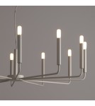 Modern chandeliers - Nowodvorski ORTO B Ceiling Lamps Chandelier Max power 10W only LED E14 Silk gray 11465 - product 2